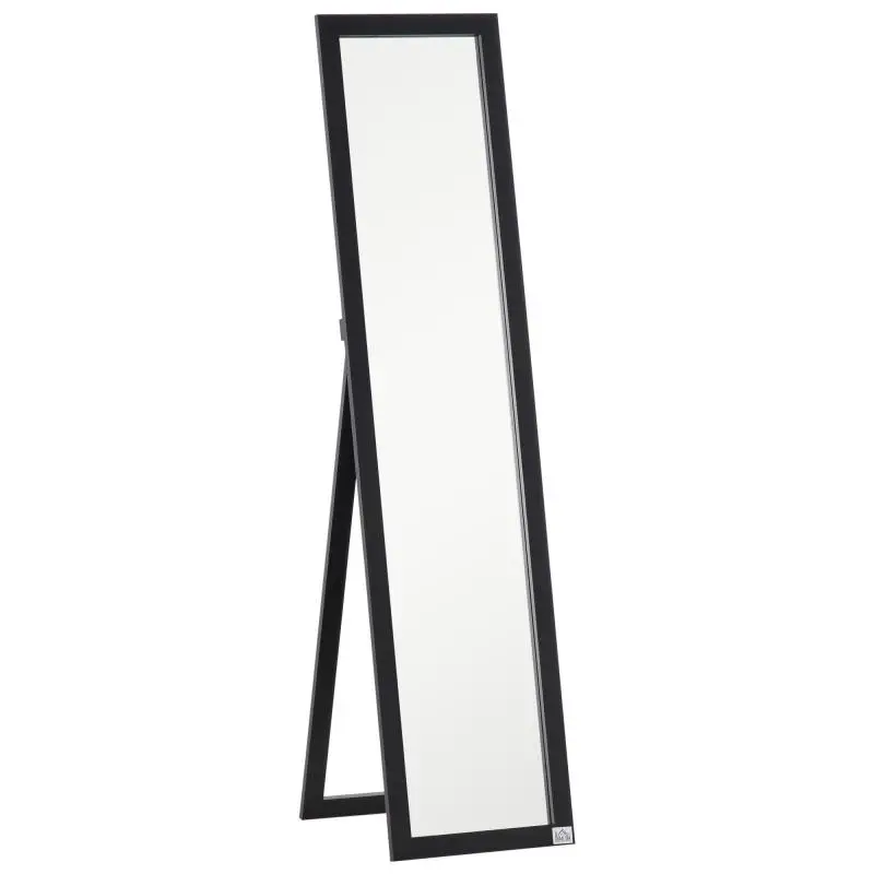 Full-Length Mirror, Freestanding or Wall-Mounted, Black