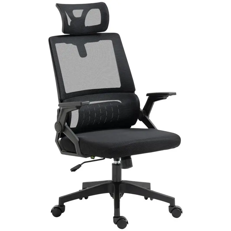 Height-Adjustable Office Chair with Headrest