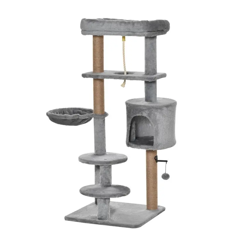 Cat Scratching Tree, 120 cm, Grey