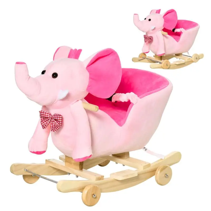 Elephant Rocking Toy with Wheels