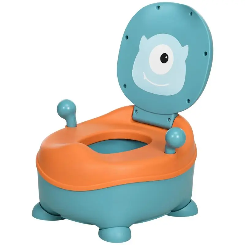 Baby Potty with Lid and Non-Slip Base, Blue