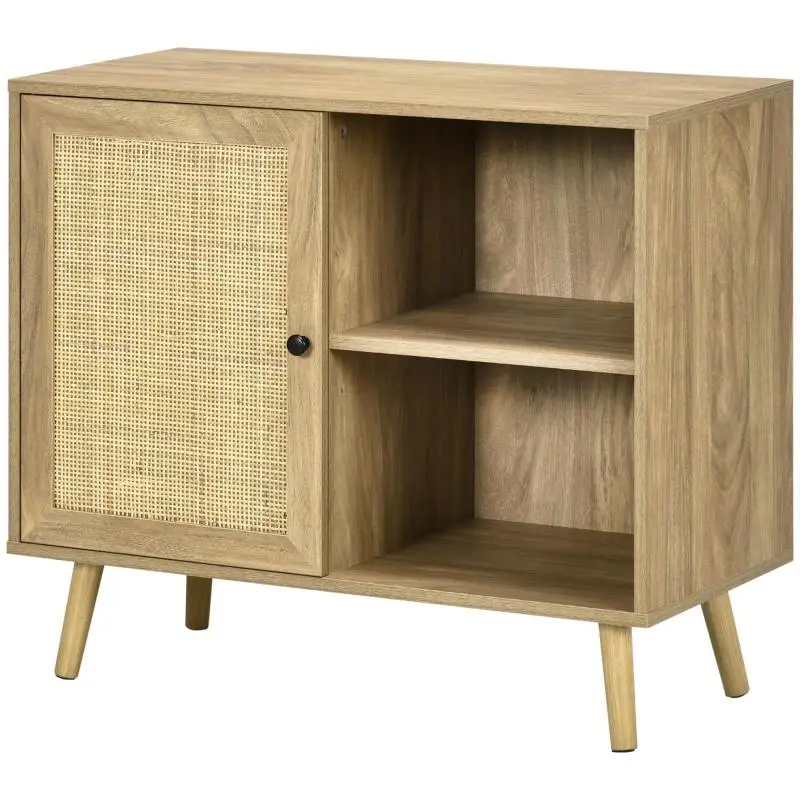 Sideboard with Rattan Door, 80 cm