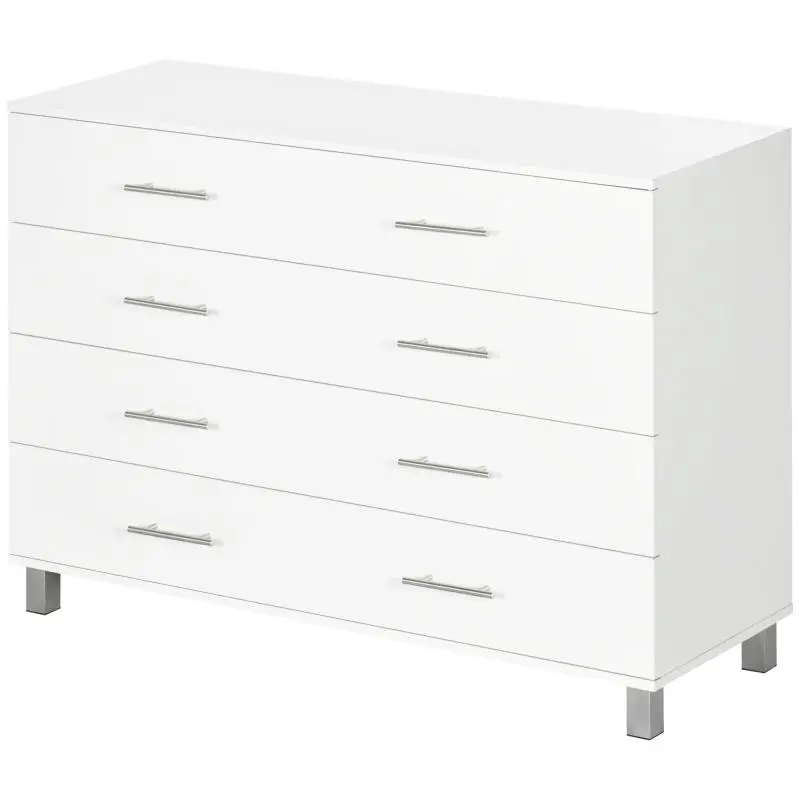 Chest of Drawers with 4 Drawers, White
