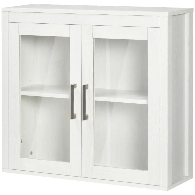 Wall Mounted Bathroom Cabinet with Glass Doors