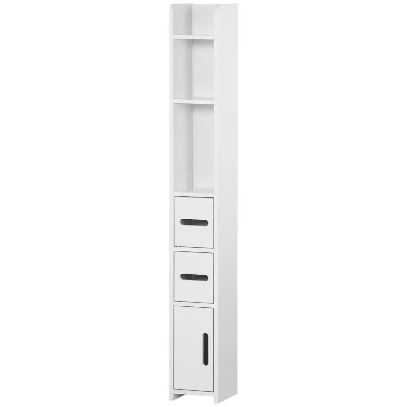 Bathroom Column with 3 Doors and 3 Shelves, White