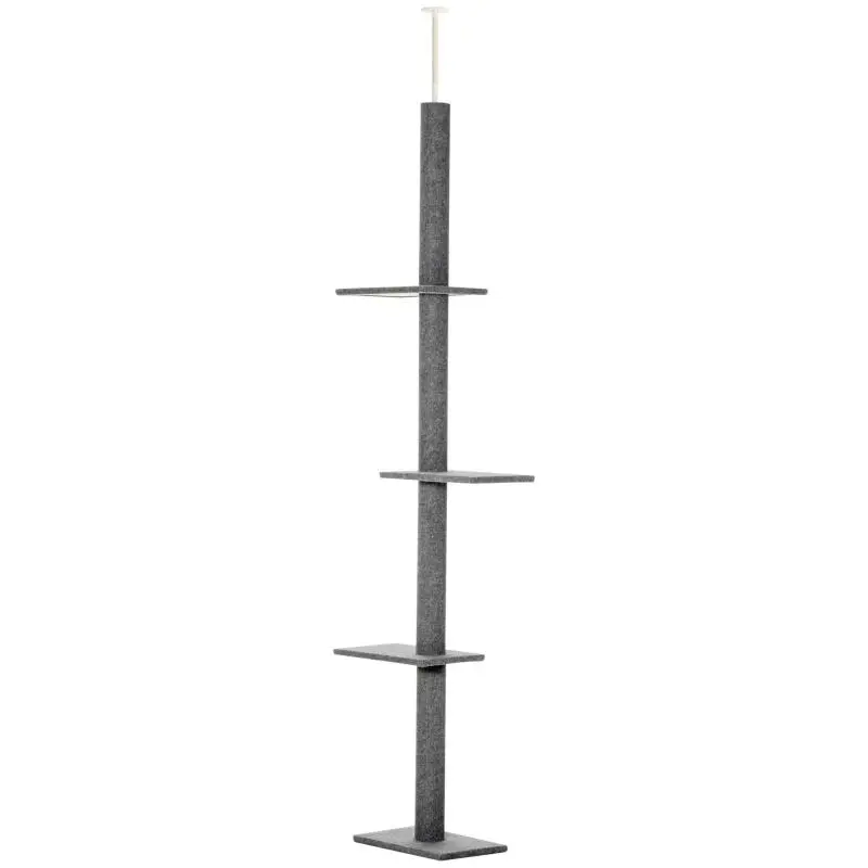 Floor-to-Ceiling Cat Scratching Tree, Adjustable Height
