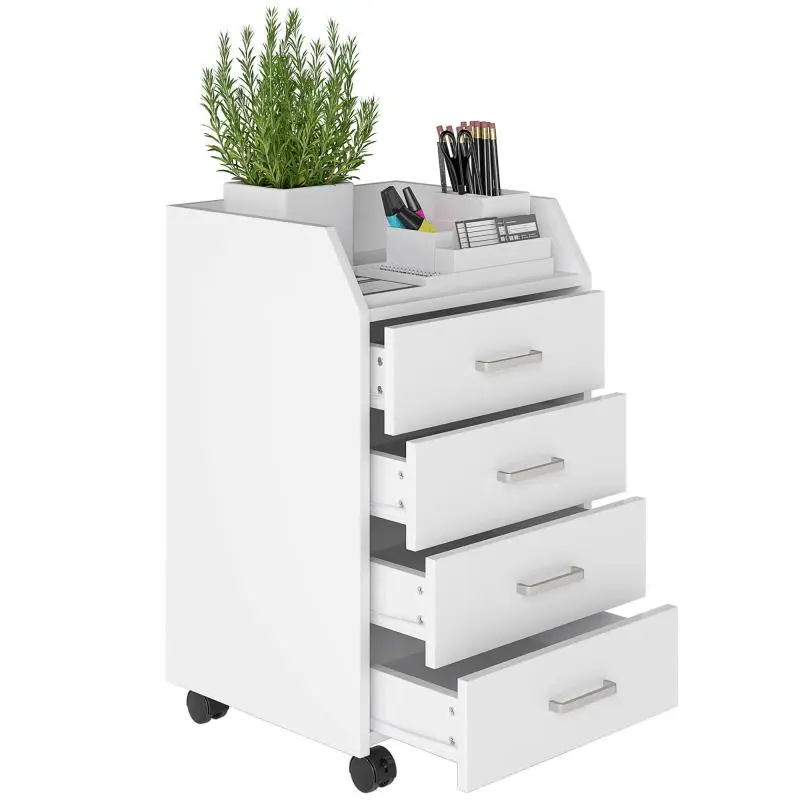 Office Filing Cabinet with 4 Drawers and Wheels