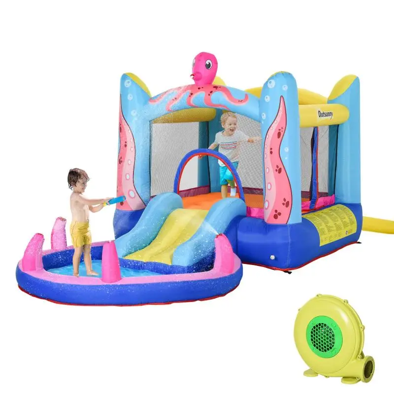 Inflatable Bouncy Castle with Slide and Pool