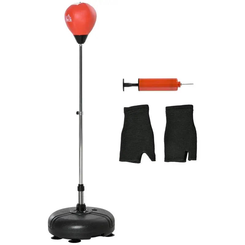 Height-Adjustable Freestanding Punching Bag with Gloves