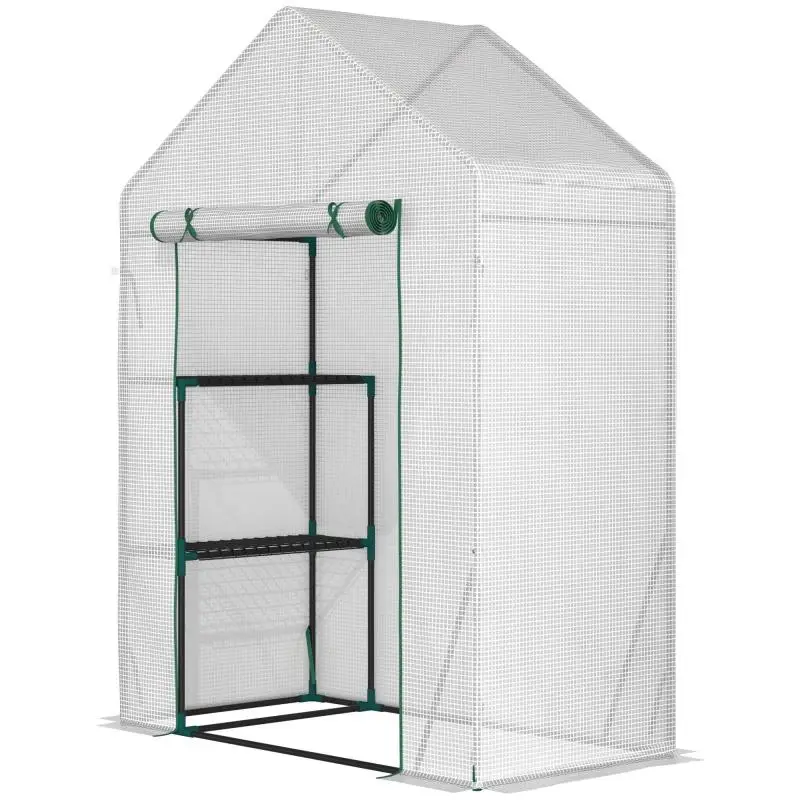 Small Greenhouse with 2 Shelves, 195 cm
