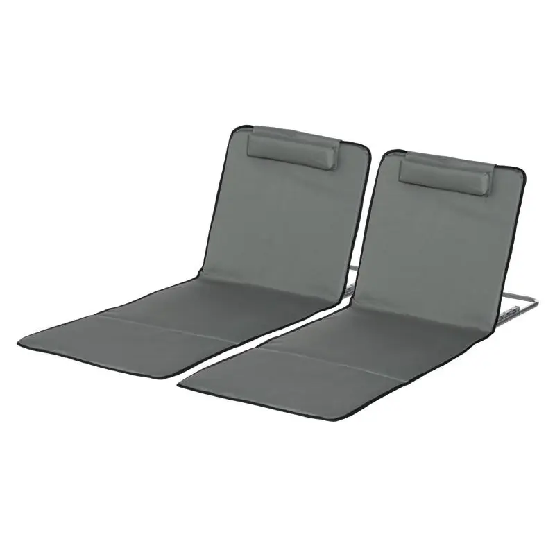 Foldable Beach Mat Set with Adjustable Backrest
