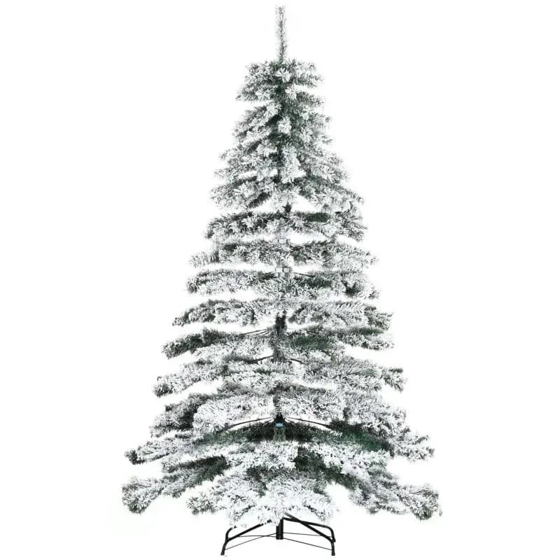 Artificial Flocked Christmas Tree, 225 cm
