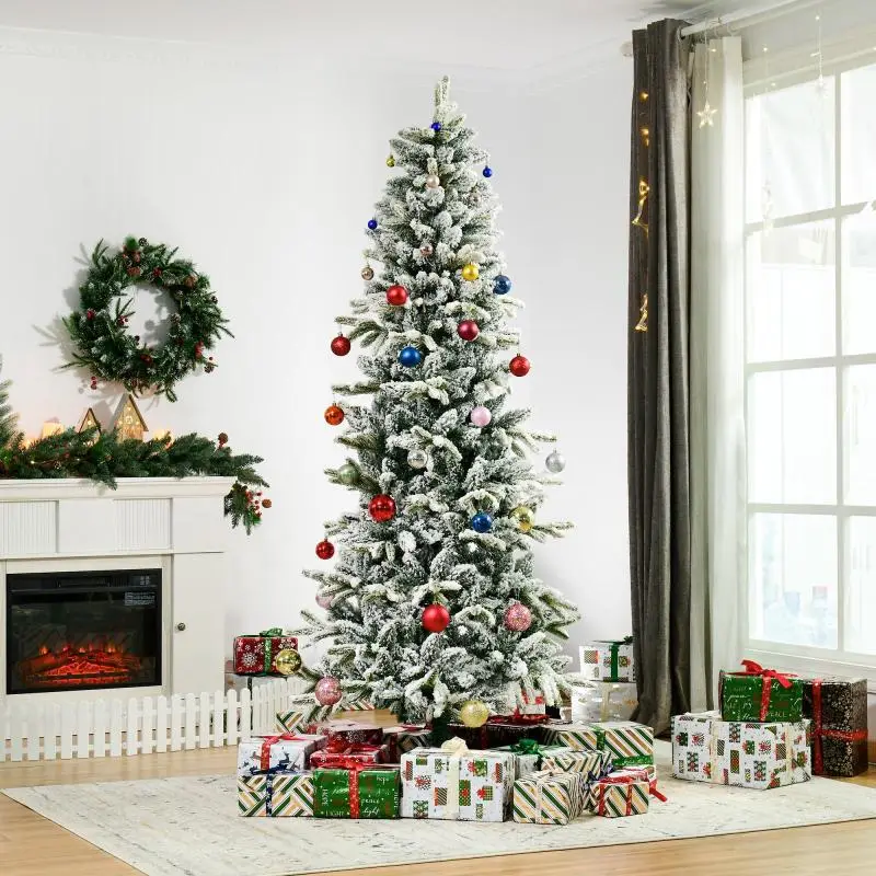 Artificial Snowy Christmas Tree, 210 cm