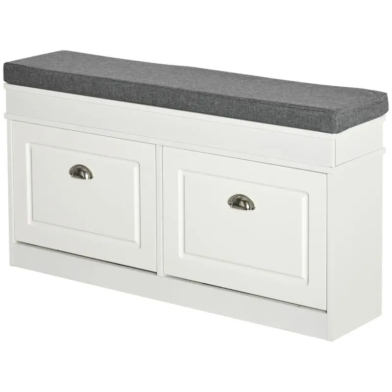 Shoe Storage Bench with 2 Drawers, 104 cm