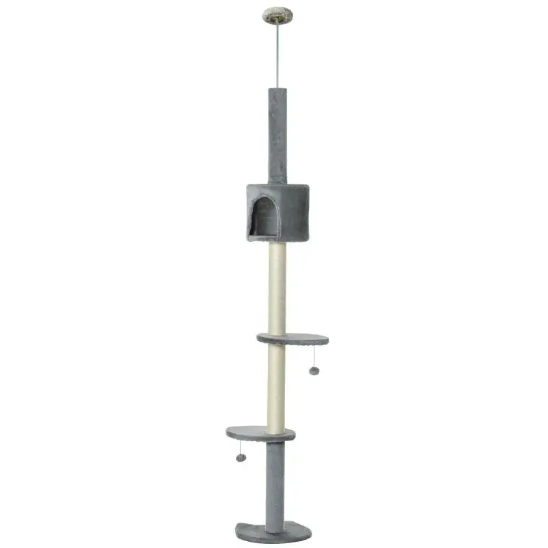 Ceiling-Mount Cat Scratching Tree 255 cm