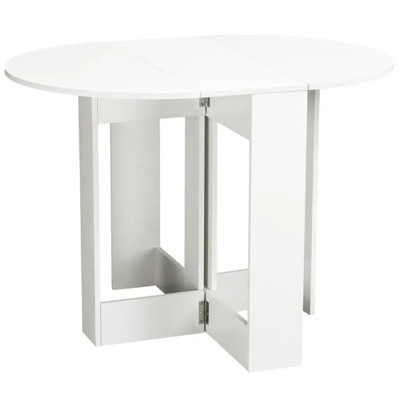 Folding Dining Table with 2 Drop Leaves, 104 cm