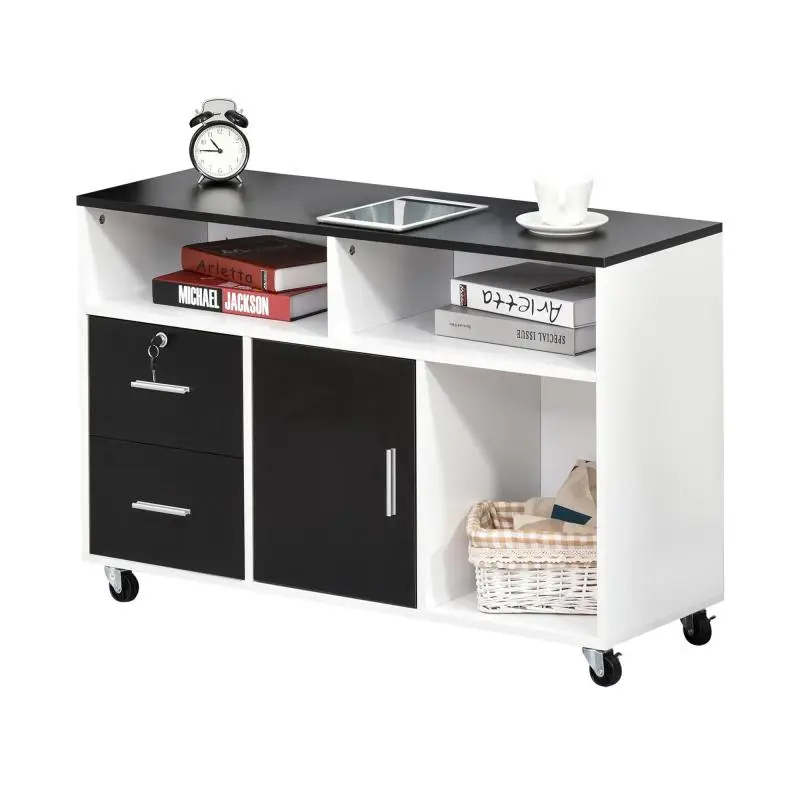 Office Storage Unit with Wheels, 100 cm