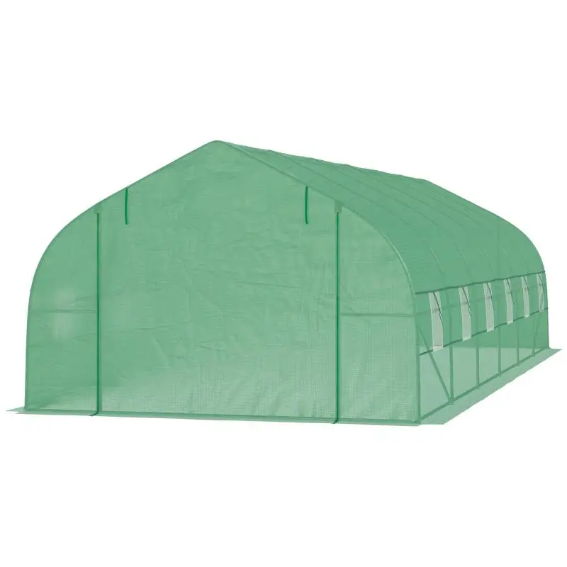 Tunnel Greenhouse with 12 Windows, 8 x 3 m
