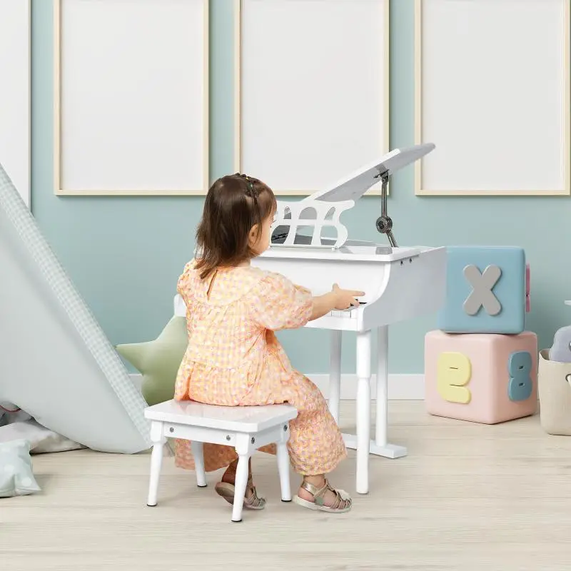 Children's Grand Piano with Bench, 30 Keys