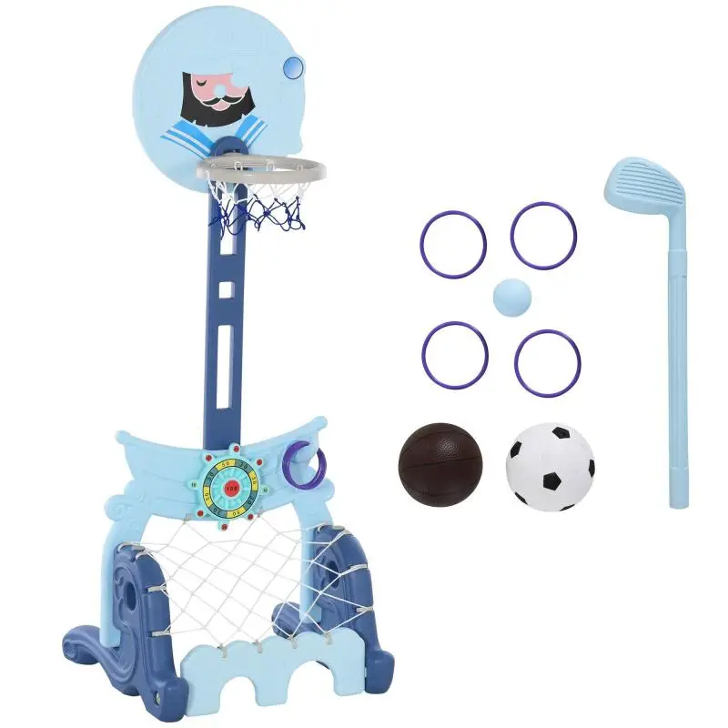 4-in-1 Adjustable Activity Centre for Children, Blue