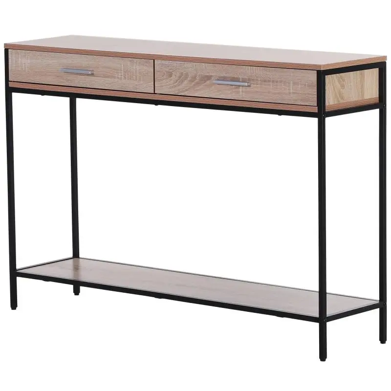 Console Table with Drawers, 120 cm, Oak
