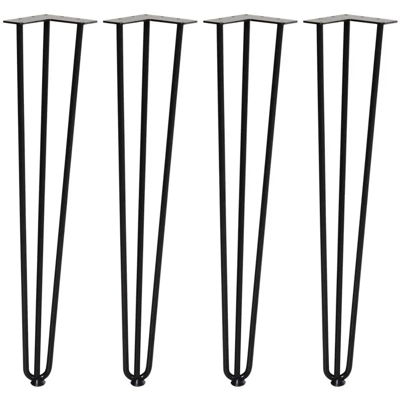 Set of 4 Hairpin Table Legs, 71 cm, Black