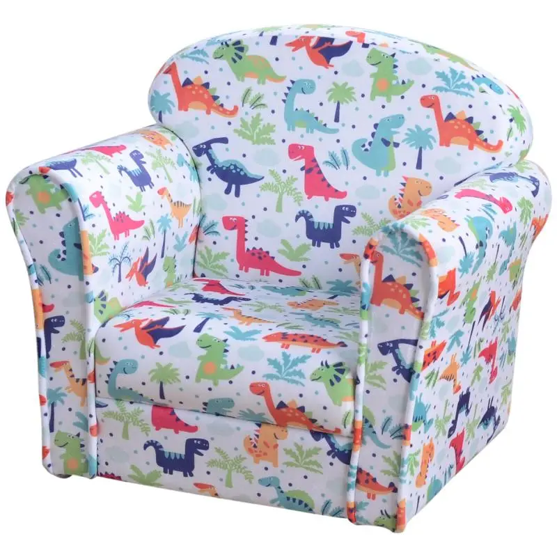 Children’s Armchair with Dinosaur Print
