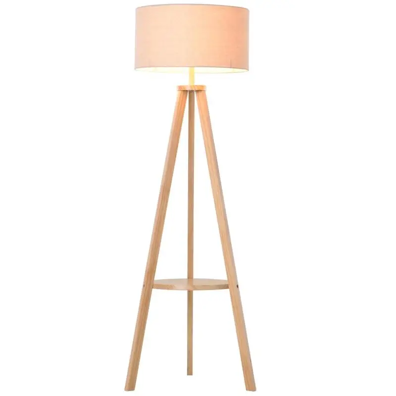 Tripod Floor Lamp with Shelf, 154 cm