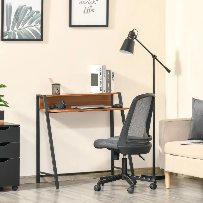 Walnut Office Desk, 84 × 45 cm