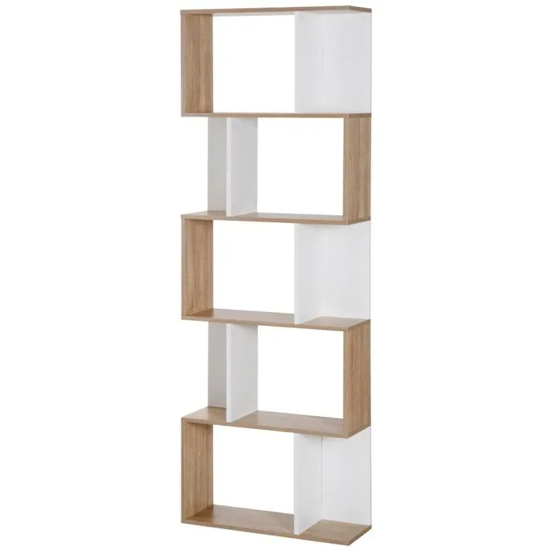 S-Shaped 5-Tier Bookshelf, 184.5 cm