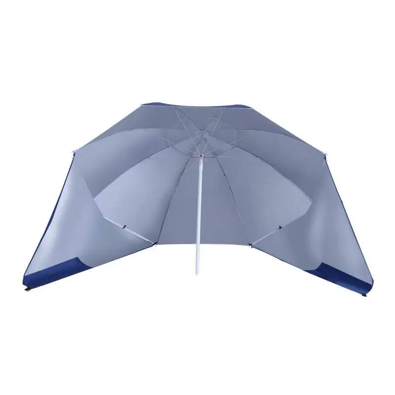 2-in-1 Beach Umbrella with Side Panels