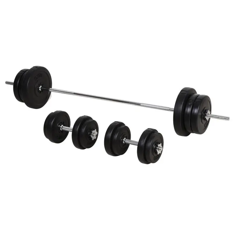 55 kg Weight Set with Dumbbells and Barbell