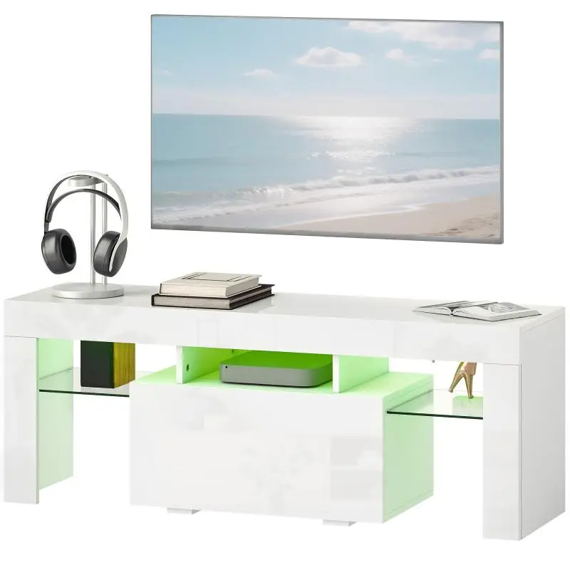 TV Stand with RGB LED Lighting, 120 cm