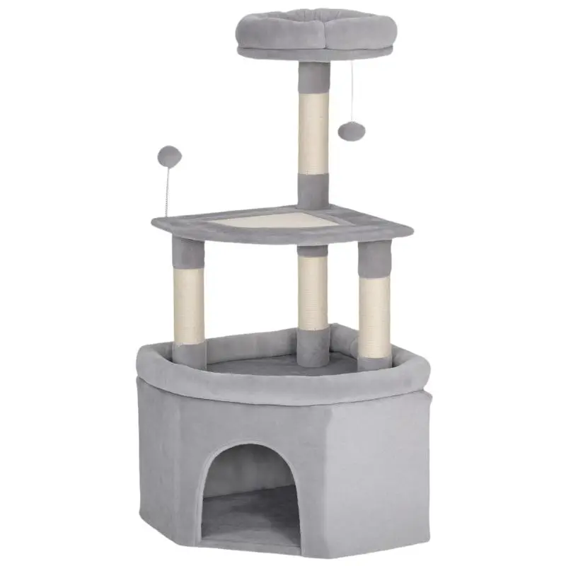 Cat Tree with Hideaway, 114 cm