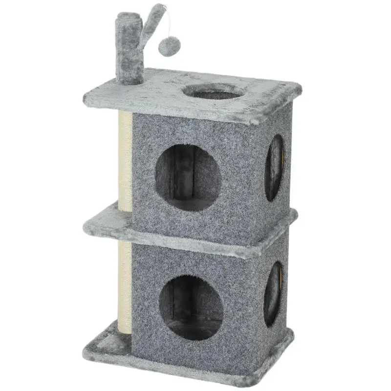3-Level Cat Tree with 2 Hideaways