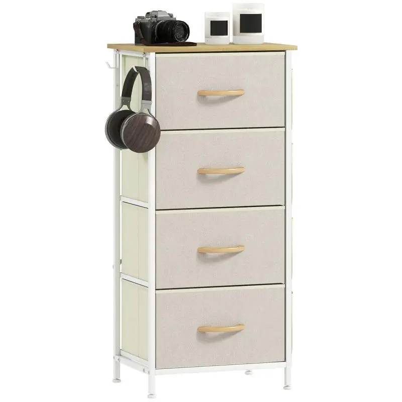 4-Drawer Fabric Chest of Drawers, 94.5 cm