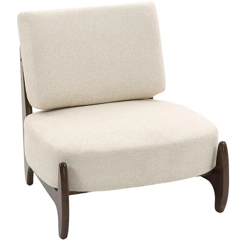 Chenille Armchair, Cream