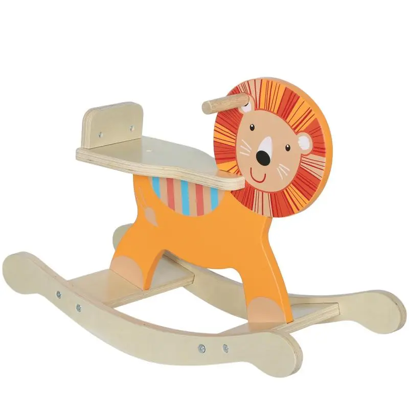 Wooden Lion Rocking Toy for Children
