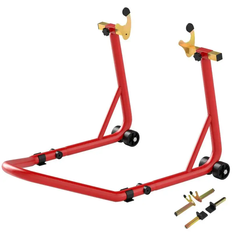Motorcycle Rear Wheel Chock, 544 kg, Red