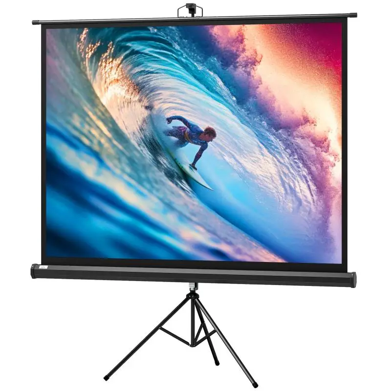 84 Inch Projection Screen with Adjustable Tripod Stand