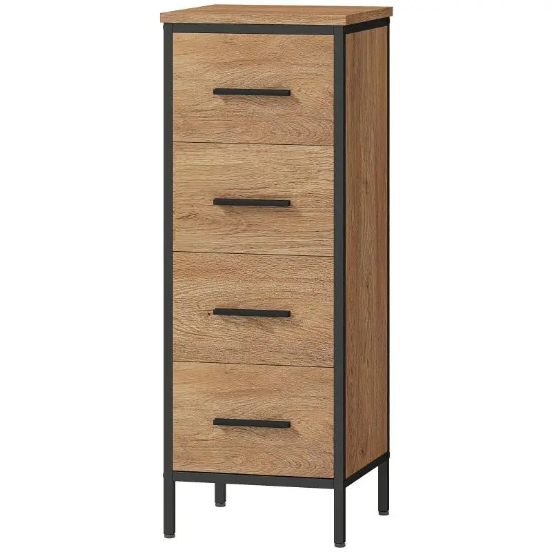 Narrow Bathroom Unit with 4 Drawers, 82 cm