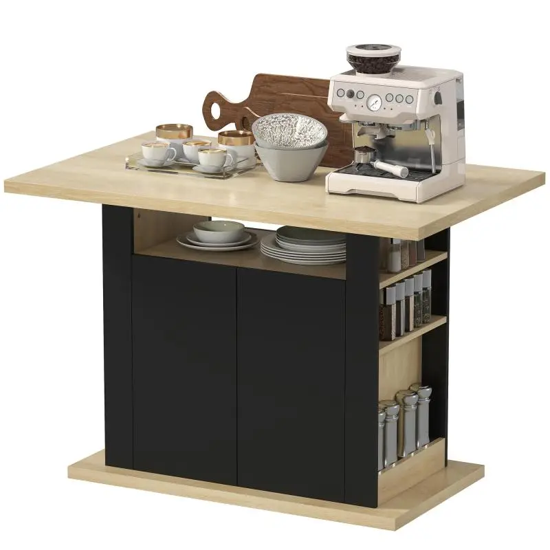 Kitchen Island Dining Table, 110 x 70 x 75.5 cm