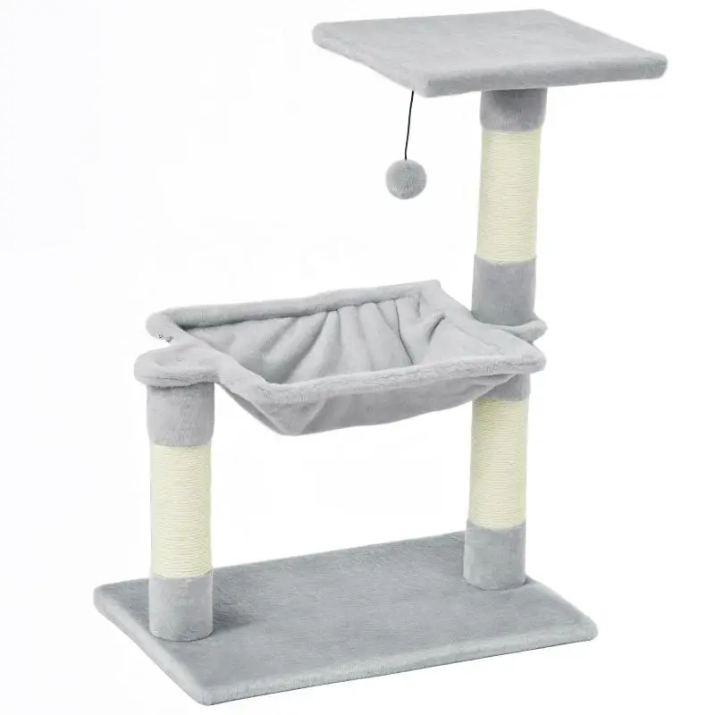 Cat Tree with Hammock and 3 Scratching Posts, 70 cm