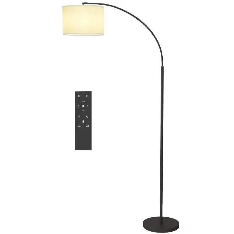 Black Floor Lamp with Remote Control