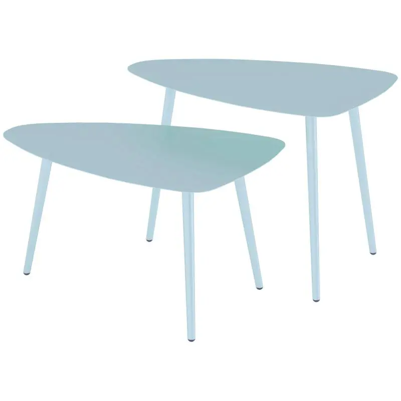 Set of 2 Triangular Garden Tables
