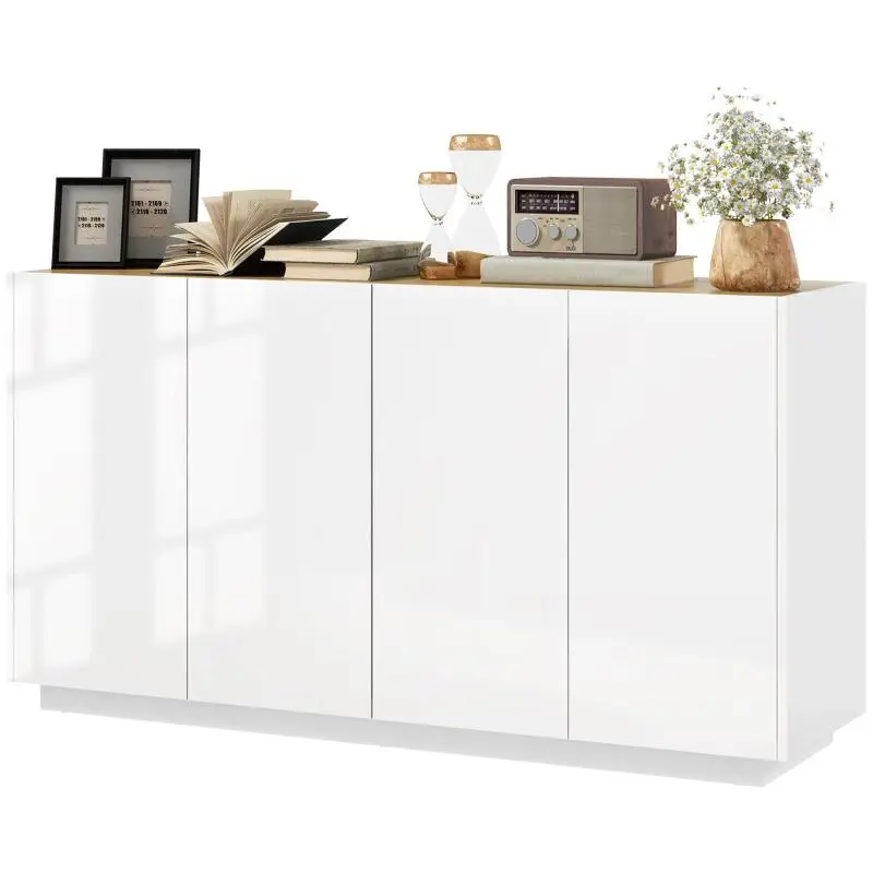 Sideboard with 4 Soft-Close Doors, 140 cm