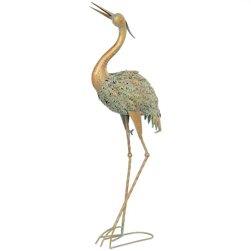 Metal Heron Garden Statue, 90 cm