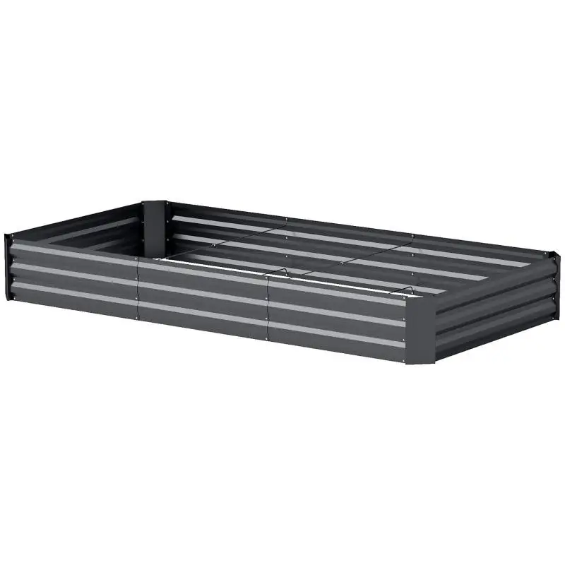 Galvanised Steel Raised Bed, 240 x 120 x 30 cm