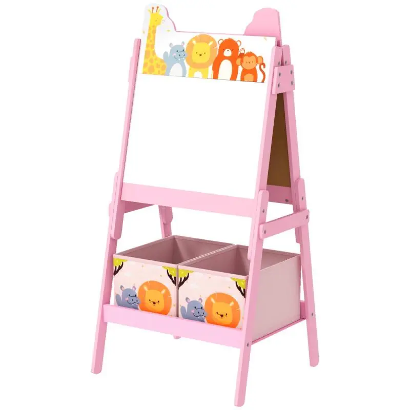 Double-Sided Children's Easel, Pink