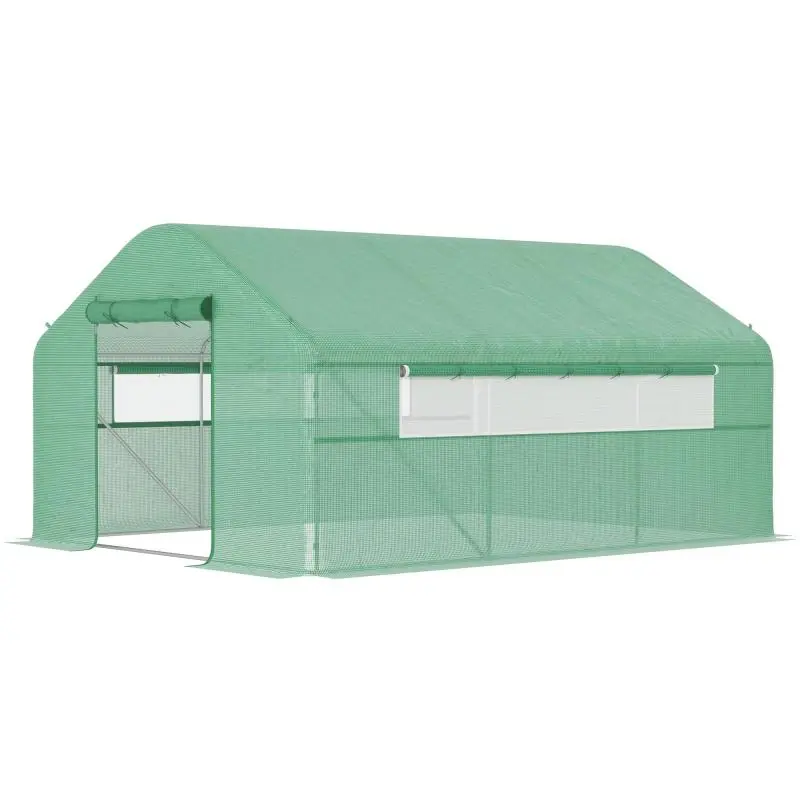 Walk-In Tunnel Greenhouse, 395 x 300 x 197 cm, Green